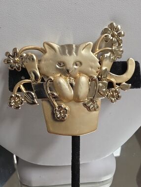 Vintage AJC Cat Brooch